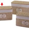 Baule Medio In Rattan Alfio Sbiancato Maison Rettangolare