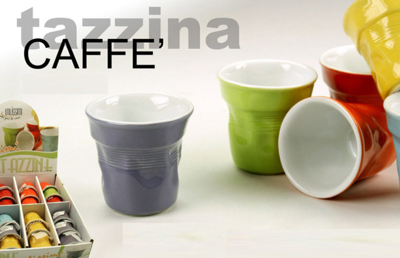 Set 6 Tazzine Colorate Modello Stropicciate
