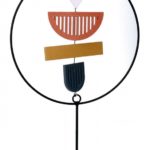 Decorazione Cerchio Con Forme In Legno E Metallo