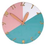Orologio Rotondo In Legno Fantasia Spicchi