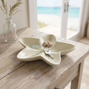 Svuotatasche In Ceramica Bianco Linea Mare Stella Marina