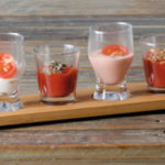 Set Per Degustazione Con 6 Bicchierini In Vetro E Vassoio In Bamboo