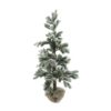 Albero Innevato Con Base In Juta