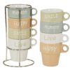 Tazza mug 4 pz. c-piedistallo