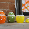 Uovo pois con merletto colori assortiti 3pz