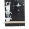 Quadro Caffe nero con orologio