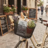 Cestino per bici in ferro colore nero