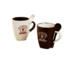 Set 2 tazze mug con cucchiaio 300 ml.
