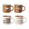 Set 4 tazze porcellana nbc decorata coffe