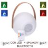 Lampada tonda led pvc ricaricabile color + Bluetooth