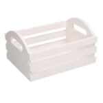 Cassetto legno bianco rettangolare