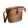 Cesta funghi vimini con coperchio e bretelle