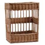 Cesta espositore vimini rettangolare per baguette