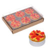 Candela t-light  confezione 6 pz. fiore arancione