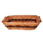 Cesta vimini marrone rettangolare