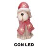 Cane resina led cappello rosso cm22x19,5 h40