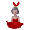 Donna resina con svuota tasche rosso