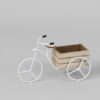 Bicicletta ferro bianco con cassetta legno