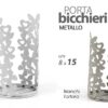 Porta bicchiere metallo cm. 8x15