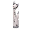 Gatto legno bianco cm 100