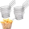 Cestino per fritti in acciaio con manico set 6