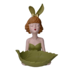 Donna resina svuotatasche verde cm24x26h32