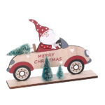 Macchina legno con babbo natale naturale