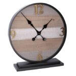 Orologio tavolo legno metallo cm 43.9x11