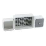 Mensola legno arte mide 2 vani +1cassetto rettangolare