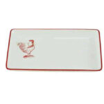 Piatto rettangolare gallo cm.30x15 h3