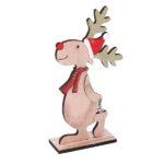 Renna in legno con sciarpa