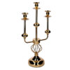 Candelabro metallo oro cm26x14h51
