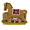 Cesto legno cavallo a dondolo