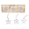 Stella legno confezione 9pz bianco