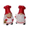 Babbo natale cuoco resina rosso coking 2 pz
