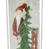 Lanterna bianca con babbo natale e luci led
