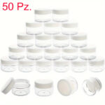 Barattolino pvc con tappo bianco e/o trasparente pz.50