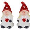Decorazione gnomi rossi  Pz. 2 cm.7x7 h12,5