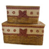 Baule Medio In Rattan marrone Rettangolare