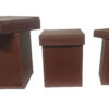 Scatola pelle Cicy marrone 3 pz