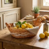 Cesta vimini naturale cm 55-59x40h22