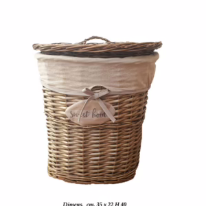 Portabiancheria vimini ovale piccolo