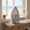 Portalettere in legno barca stile "mare"