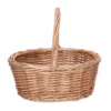 Cestino vimini naturale ovale medio mini