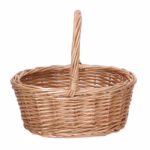 Cestino vimini naturale ovale medio mini