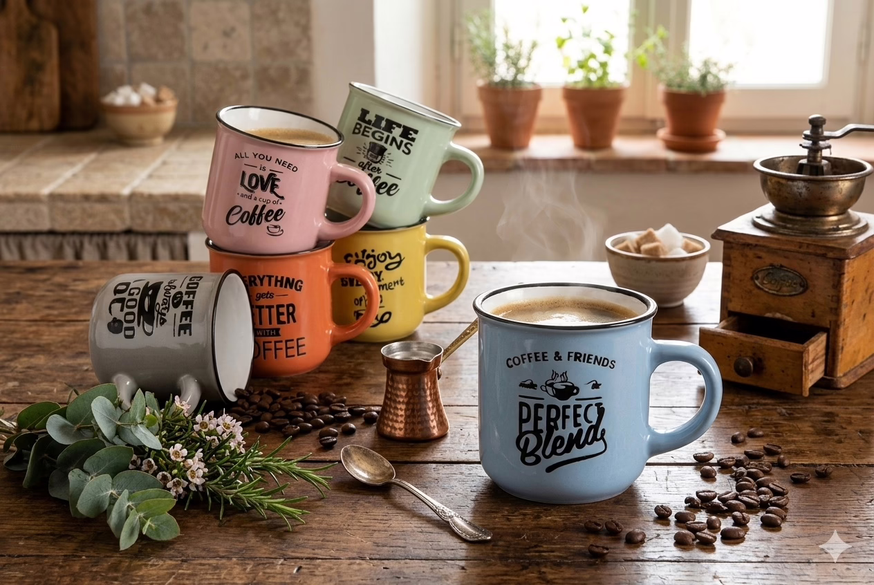 Set 6 Tazzine Coffee Color