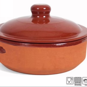 Casseruola con coperchio 24 Cm argilla