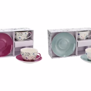 Servizio da tè in porcellana New Bone China per 2 persone