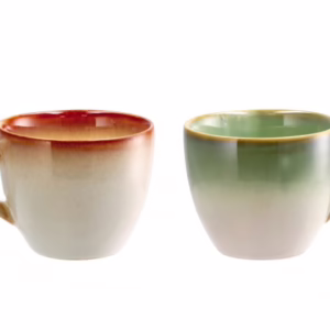 Set 2 Tazzine in Ceramica "Gale" – Sfumature Artigianali (Ø 7 cm)