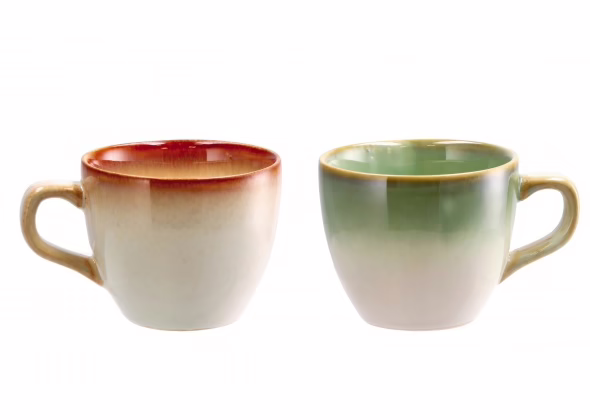 Set 2 Tazzine in Ceramica "Gale" – Sfumature Artigianali (Ø 7 cm)